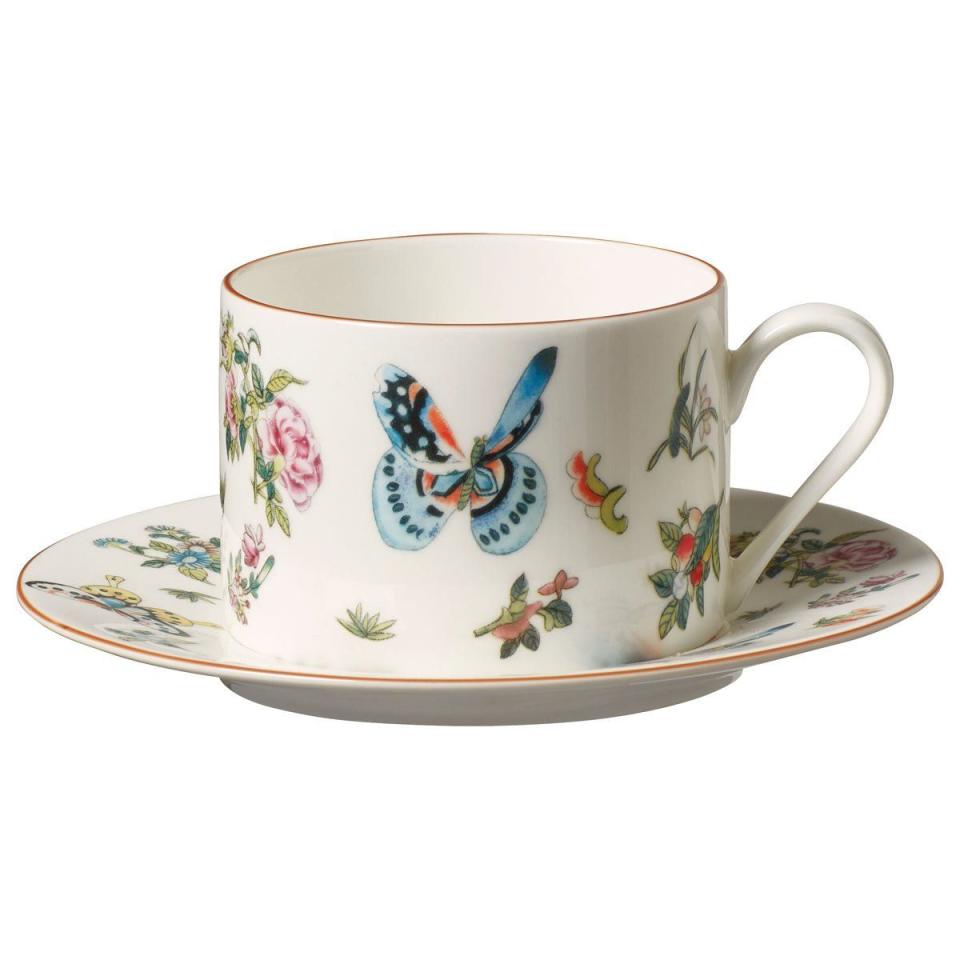 <p><strong>OKA</strong></p><p>oka.com</p><p><strong>$65.00</strong></p><p>Gift your favorite tea-drinker a sparkling new addition to their teacup collection with this Roseraie Tea Cup & Saucer from Addam Lippes' new swoon-worthy collaboration with OKA. This fine bone china teacup and saucer was inspired by antique famille rose porcelain that was fashionable during Europe's Late Baroque period. Roses bloom alongside exotic fruit trees and welcome birds of paradise and butterflies into the garden. </p>