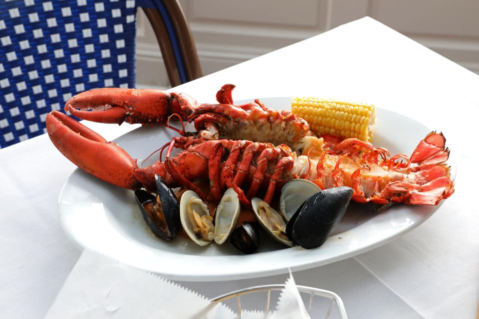Lobster with cognac reduction at Tiki Beach Pier Restaurant on Rye Playland's boardwalk May 16, 2023.