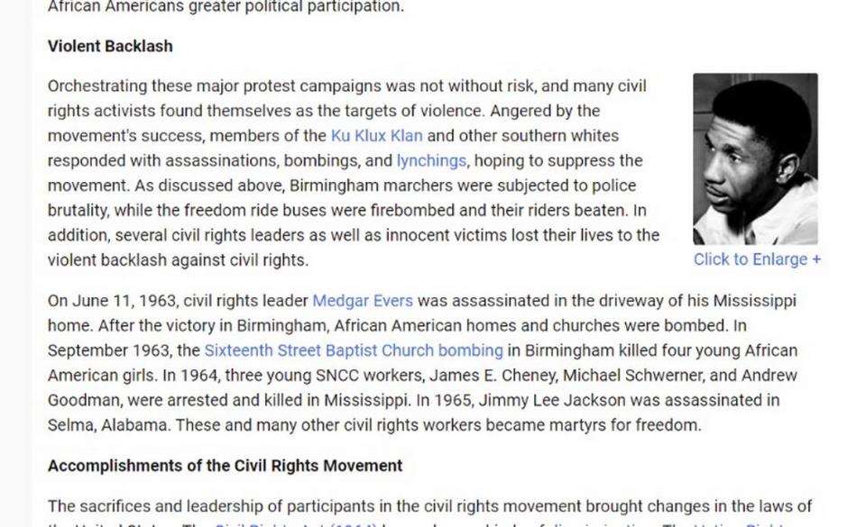 Dos párrafos del libro 'American History' publicado por ABC-CLIO.