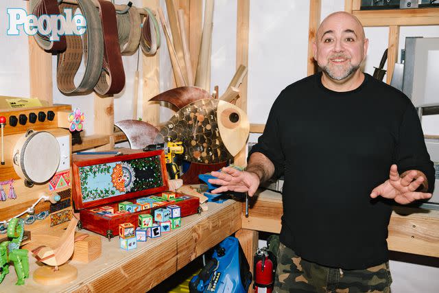 <p><a href="https://www.instagram.com/chris.mc.pherson/" data-component="link" data-source="inlineLink" data-type="externalLink" data-ordinal="1">Chris McPherson</a></p> Duff Goldman in his workshop. Before his daughter was born, “I remember laying in bed thinking about what I wanted to build her,” says Duff.