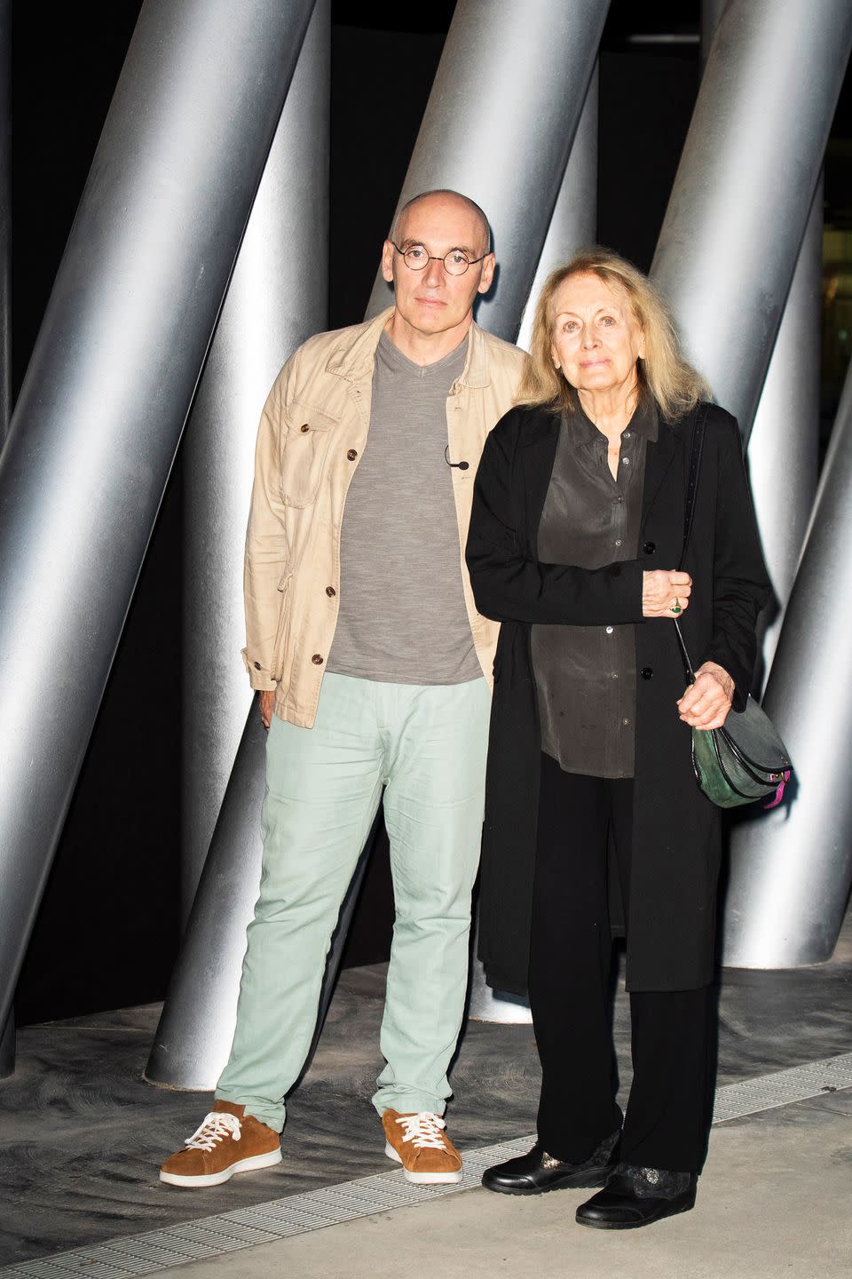 rome, italy october 22 annie ernaux r and david ernaux briot l attend the photocall for the super 8 yearsâ at maxxi museum during the 17th rome film festival on october 22, 2022 in rome, italy photo by primo barolanadolu agency via getty images