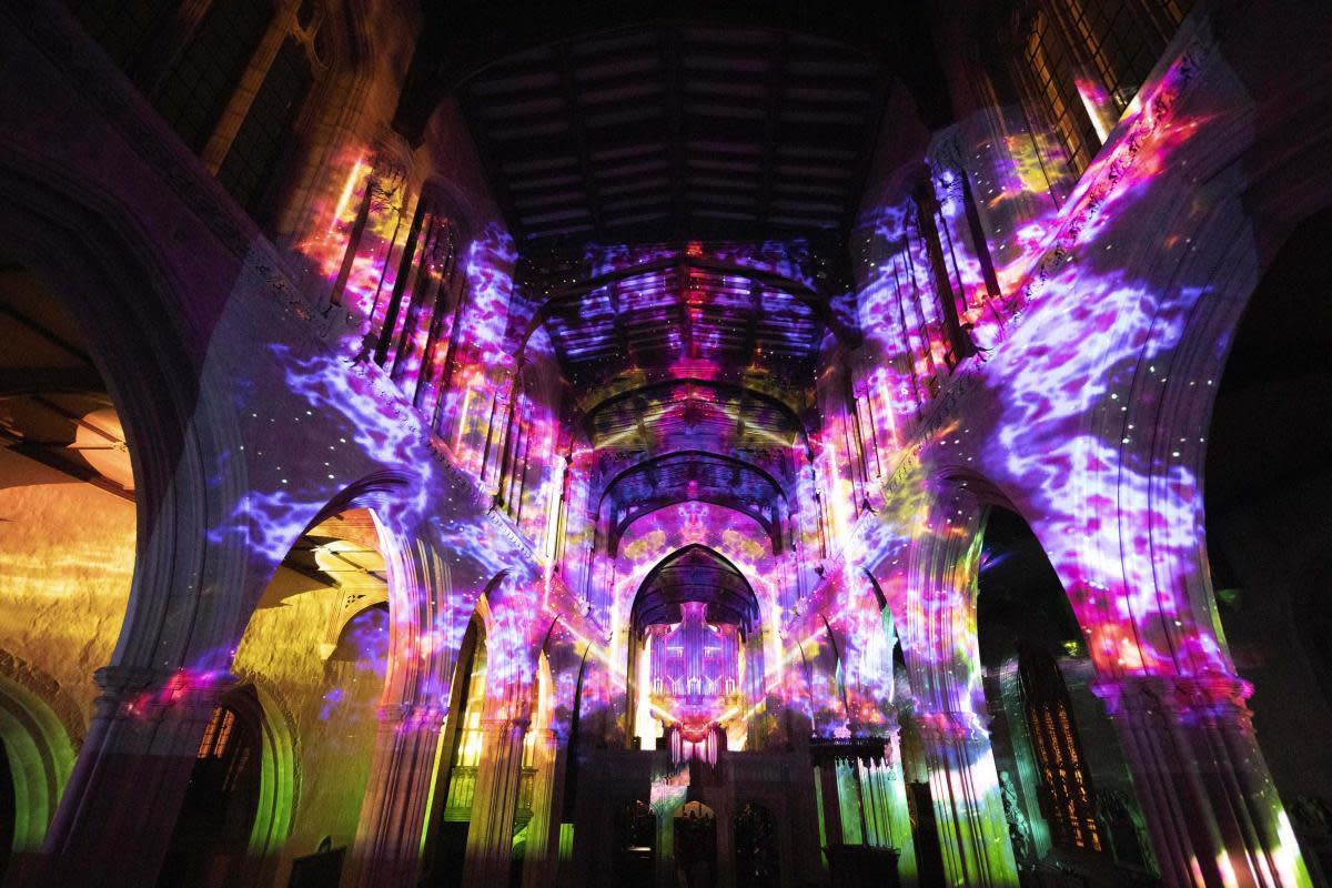 Luxmuralis Space at Oxford University church. <i>(Image: Luxmuralis)</i>