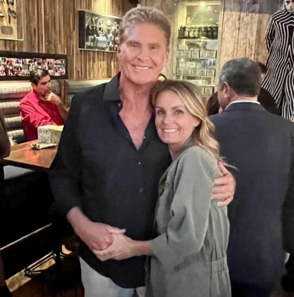 The Hoff and Kelly Packard reunited (Kelly Packard / Instagram)