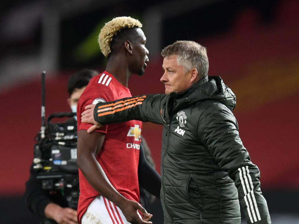 <p>Ole Gunnar Solskjaer started Paul Pogba on the left</p> (Getty Images)