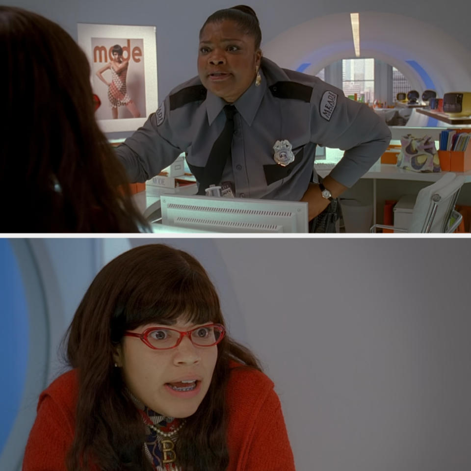 Mo'nique and America Ferrera in an Ugly Betty scene