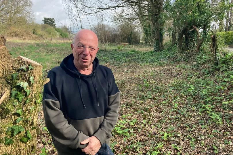 Tony Greenaway near the proposed new cycle route