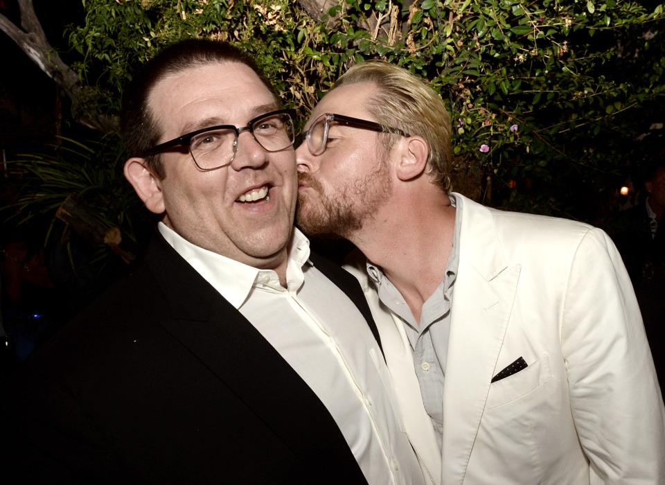 Nick Frost and Simon Pegg at ‘The World’s End’ premiere in 2013Getty