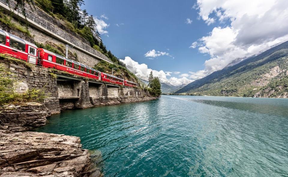 Rhaetische Bahn: Bernina Express - Lago di Poschiavo