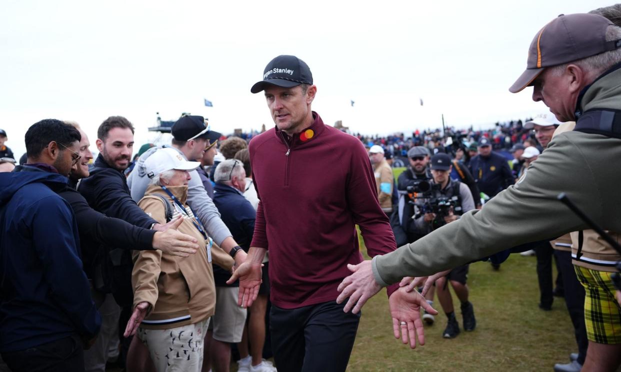 <span>Justin Rose felt the love of the crowd as he contended for an unlikely victory at Royal Troon, before not quite being able to keep up with Xander Schauffele</span><span>Photograph: Zac Goodwin/PA</span>