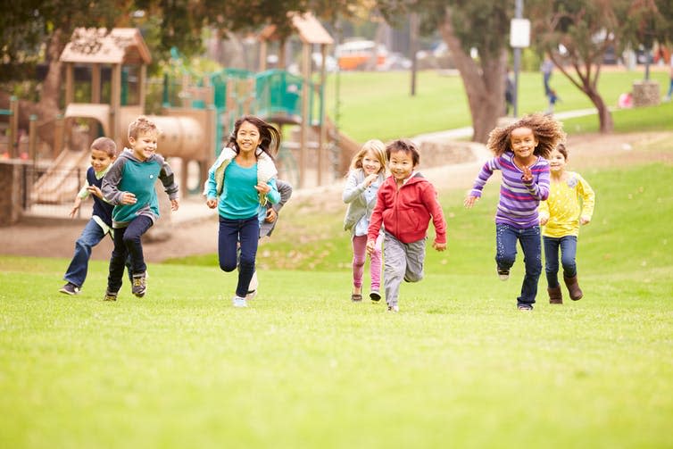 <span class="caption">A long-term effect.</span> <span class="attribution"><a class="link " href="https://www.shutterstock.com/image-photo/group-young-children-running-towards-camera-289559627?src=AsgTaVHe8Gjr4kc2VzOg9w-1-3" rel="nofollow noopener" target="_blank" data-ylk="slk:Shutterstock.;elm:context_link;itc:0;sec:content-canvas">Shutterstock.</a></span>