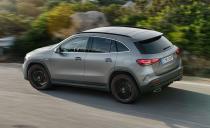 <p>At the start of Mercedes-Benz's SUV alphabet is a slightly smaller, slightly slower, GLA-class. Like the GLB, the <a href="https://www.caranddriver.com/mercedes-benz/gla-class" rel="nofollow noopener" target="_blank" data-ylk="slk:GLA-class;elm:context_link;itc:0;sec:content-canvas" class="link ">GLA-class</a> shares its platform with the more affordable <a href="https://www.caranddriver.com/mercedes-benz/a-class" rel="nofollow noopener" target="_blank" data-ylk="slk:A-class sedan;elm:context_link;itc:0;sec:content-canvas" class="link ">A-class sedan</a>. It's powered by a 221-hp turbocharged inline-four with an eight-speed dual-clutch automatic transmission. Its good looks and lower roof sacrifice an inch of second-row headroom versus the GLB, though it is significantly more spacious than the previous-generation GLA. Two 7.0-inch displays come standard, one for the driver's display and one for infotainment. Dual 10.3-inch screens are optional. </p><ul><li>Base price: $37,280</li><li>EPA Fuel Economy combined/city/highway: 28/25/34 mpg (FWD)</li><li>Rear cargo space: 15 cubic feet</li></ul><p><a class="link " href="https://www.caranddriver.com/mercedes-benz/gla-class/specs" rel="nofollow noopener" target="_blank" data-ylk="slk:MORE GLA-CLASS SPECS;elm:context_link;itc:0;sec:content-canvas">MORE GLA-CLASS SPECS</a></p>