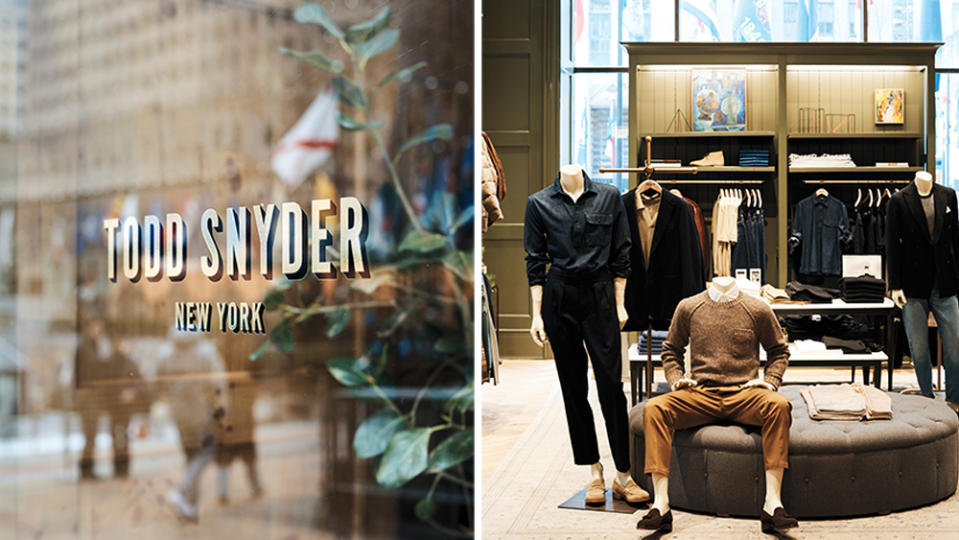Details from Todd Snyder's Rockefeller Center store, one of four N.Y.C. outposts.
