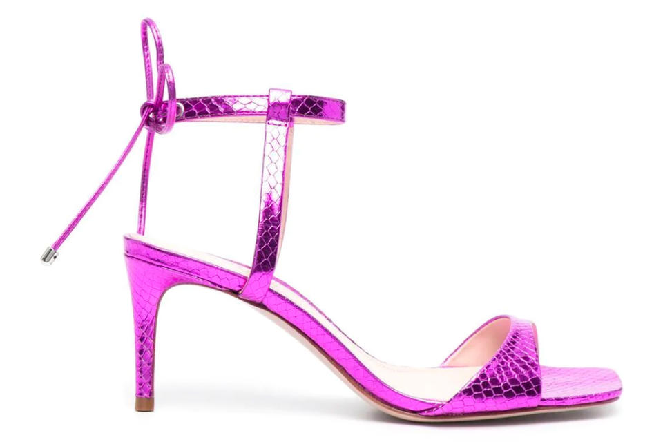 pink heels, metallic, schutz