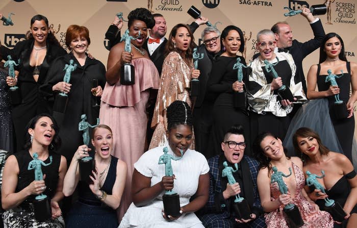 The cast of "Orange Is the New Black" with awards