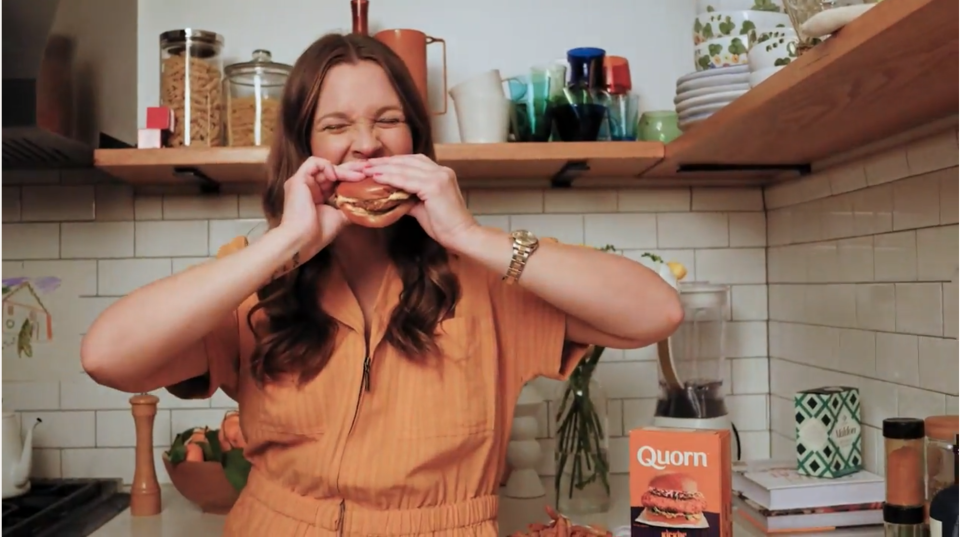 Quorn names Drew Barrymore as the brand’s “Chief Mom Officer” (CMO).
(Video credit: Omar Lagda)