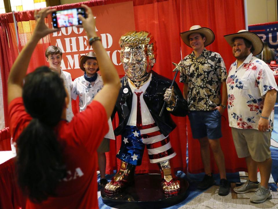 Trump statue CPAC 2021