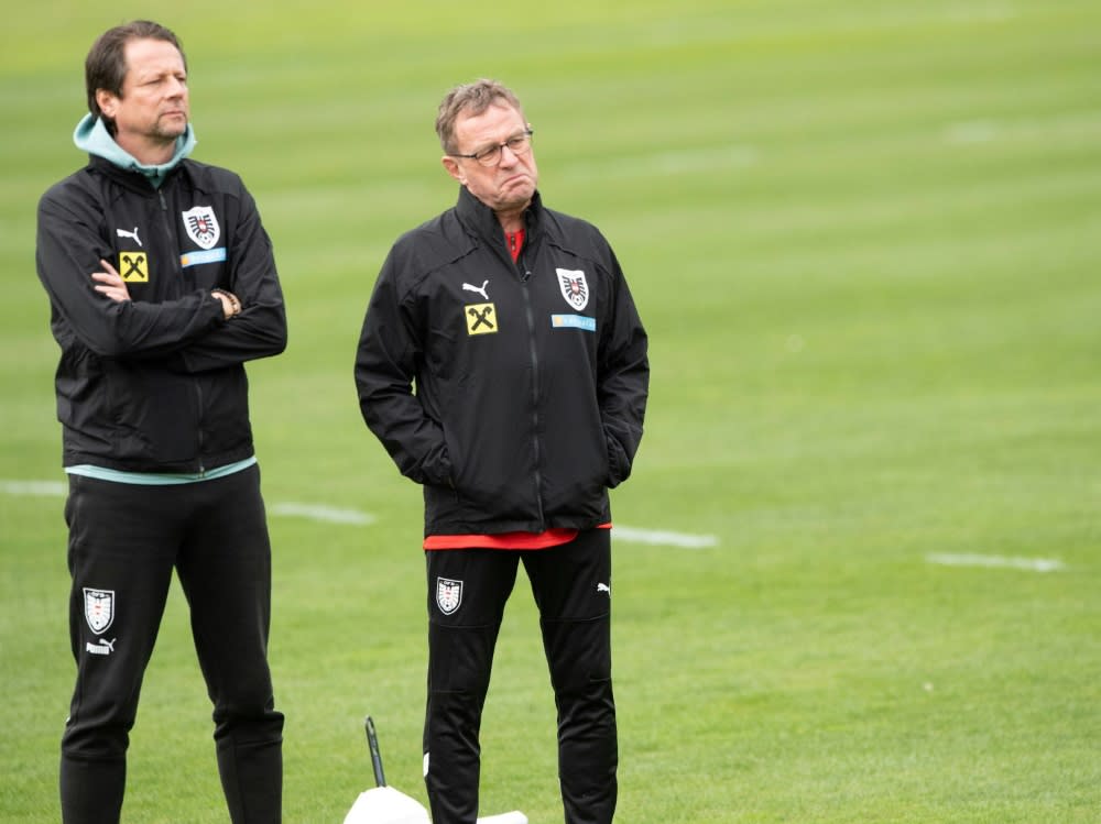 Schöttel und Rangnick im März beim ÖFB (IMAGO/Eibner-Pressefoto /EXPA/Eisenbauer)