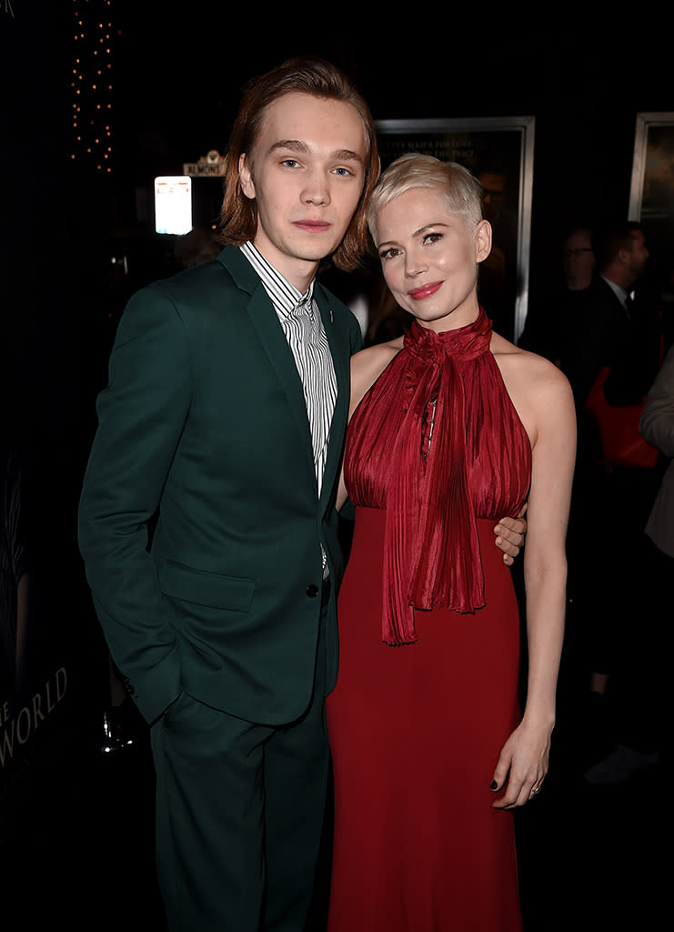 Charlie Plummer and Michelle Williams