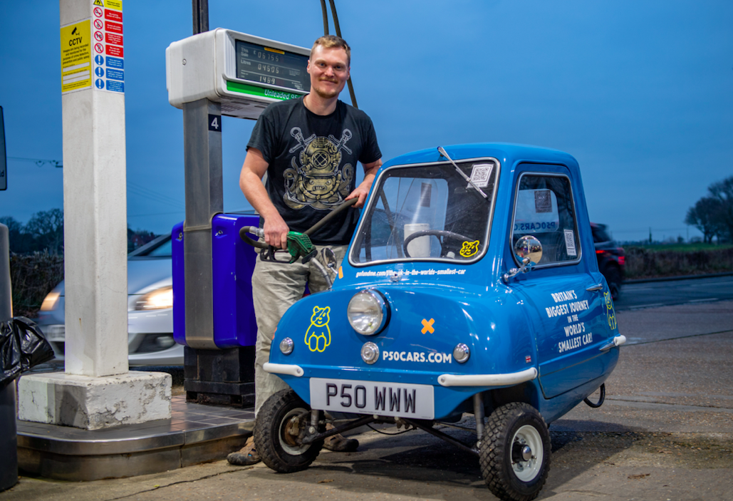 The Peel P50 has a five litre petrol tank. (SWNS)