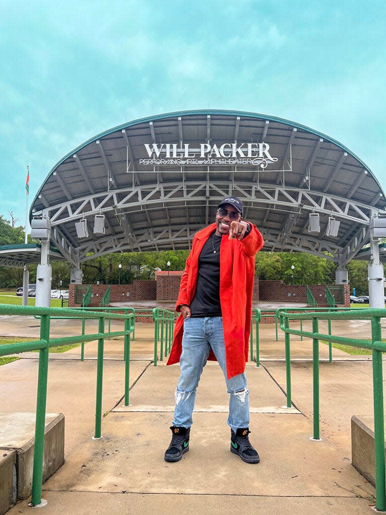 Will Packer at the FAMU amphitheater that bears his name.