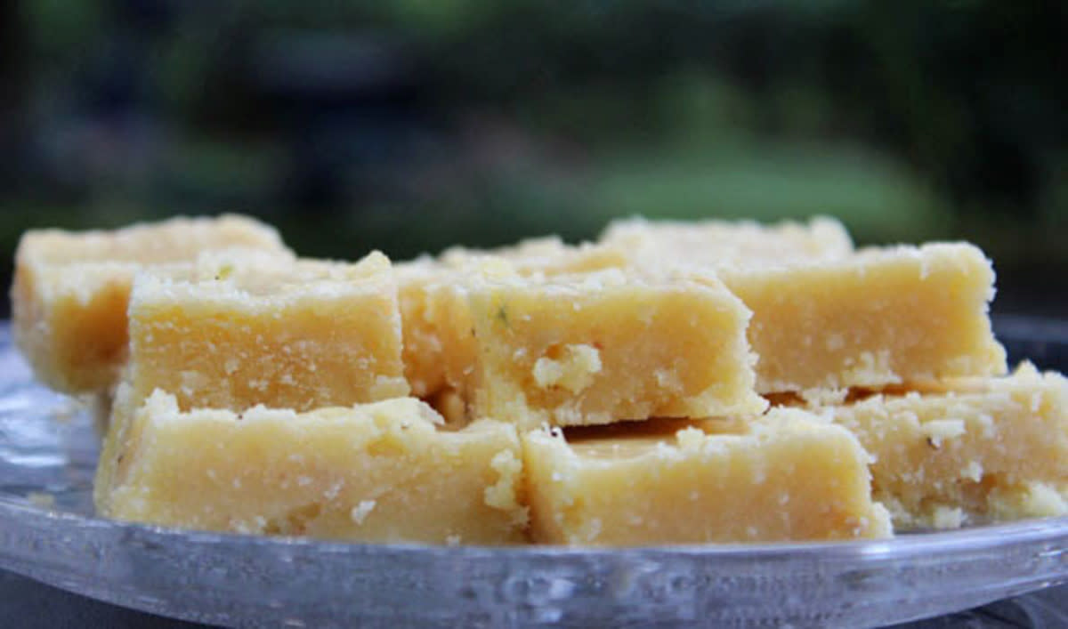 <p>Foodomania</p><p>This uses seve easy ingedients and you'll have a melt-in-your-mouth, fudge-like barfi</p><p><strong>Get the recipe <a href="https://foodomania.com/7-cup-barfi/" rel="nofollow noopener" target="_blank" data-ylk="slk:7-Ingredient Fudge;elm:context_link;itc:0;sec:content-canvas" class="link rapid-noclick-resp">7-Ingredient Fudge</a></strong></p>
