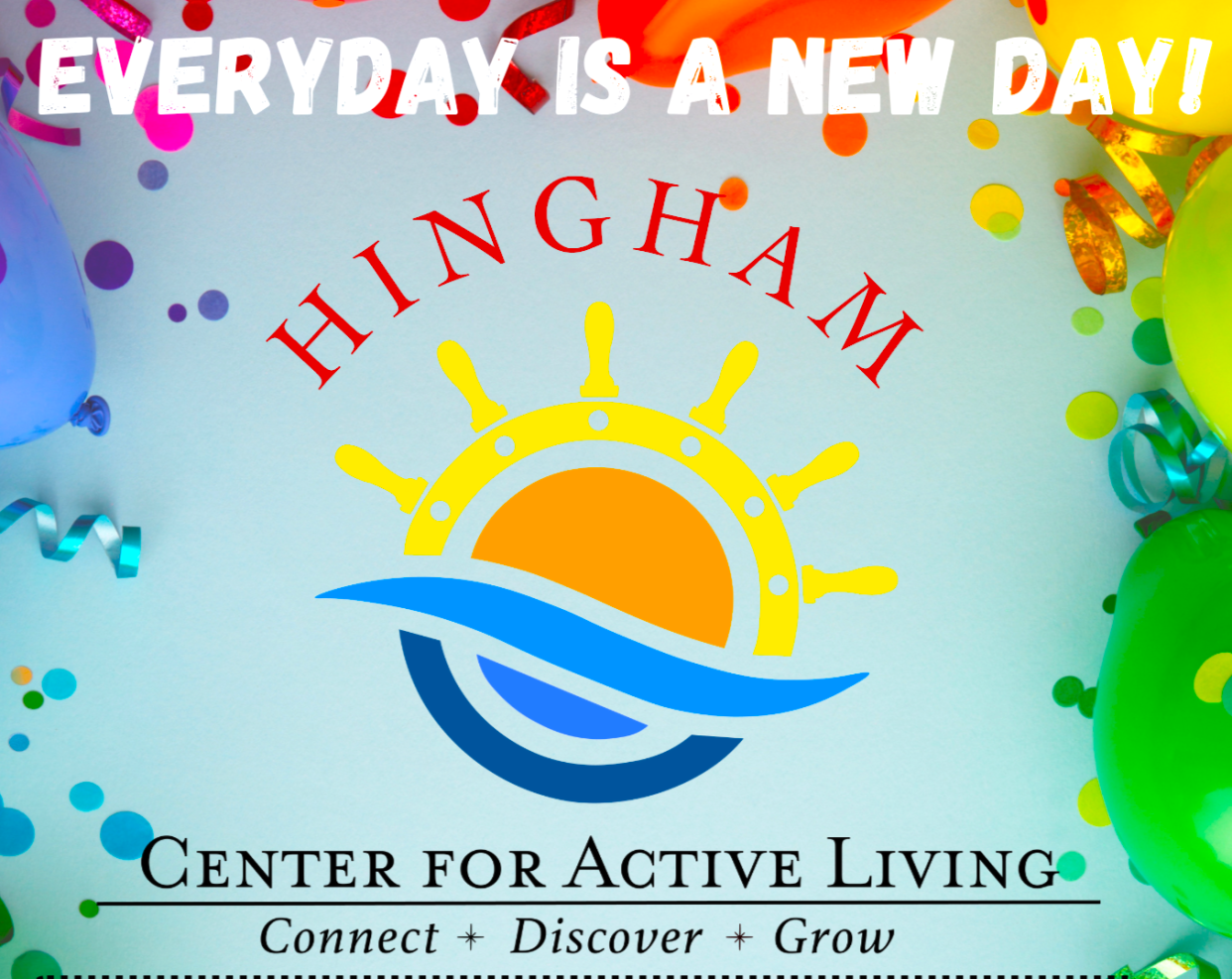 Hingham's Center for Active Living has a new logo emphasizing new beginnings. The former senior center is appealing to more younger members.