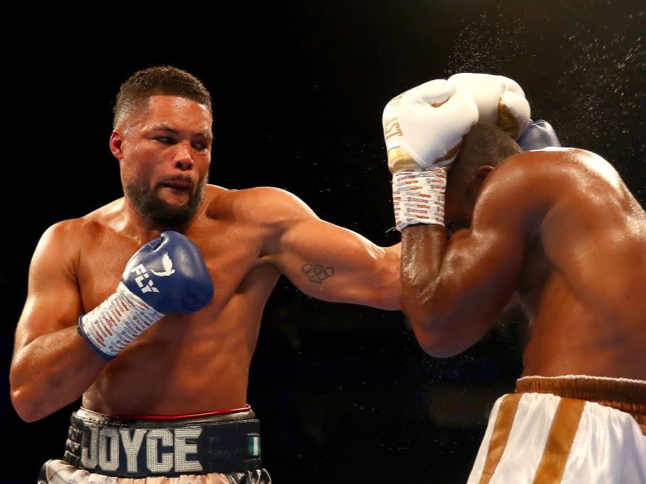 <p>Joe Joyce defeats Bryant Jennings in July 2019</p>Getty