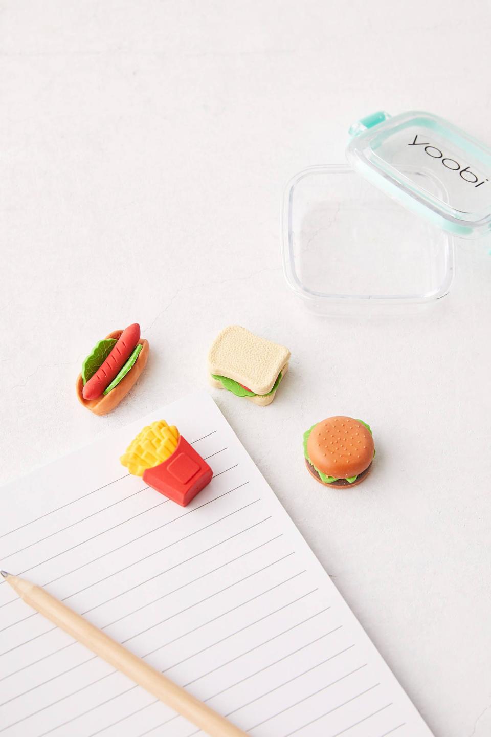 Fast Food Eraser Set