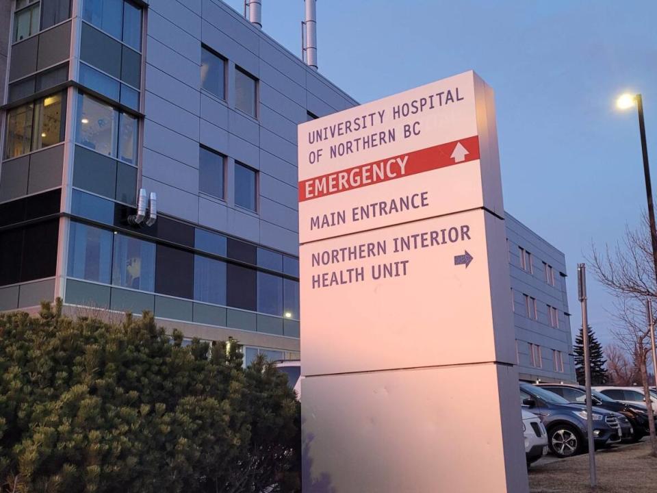 Northern Health announced temporary service adjustments — including the postponement of surgeries at the University Hospital of Northern British Columbia, pictured here — with some medical staff being reassigned to ensure essential services.  (Andrew Kurjata/CBC - image credit)