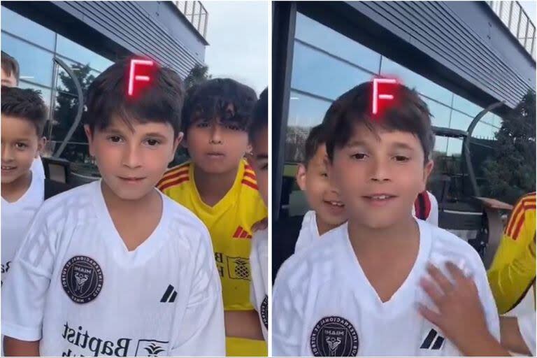 Mateo Messi participó de un reto viral