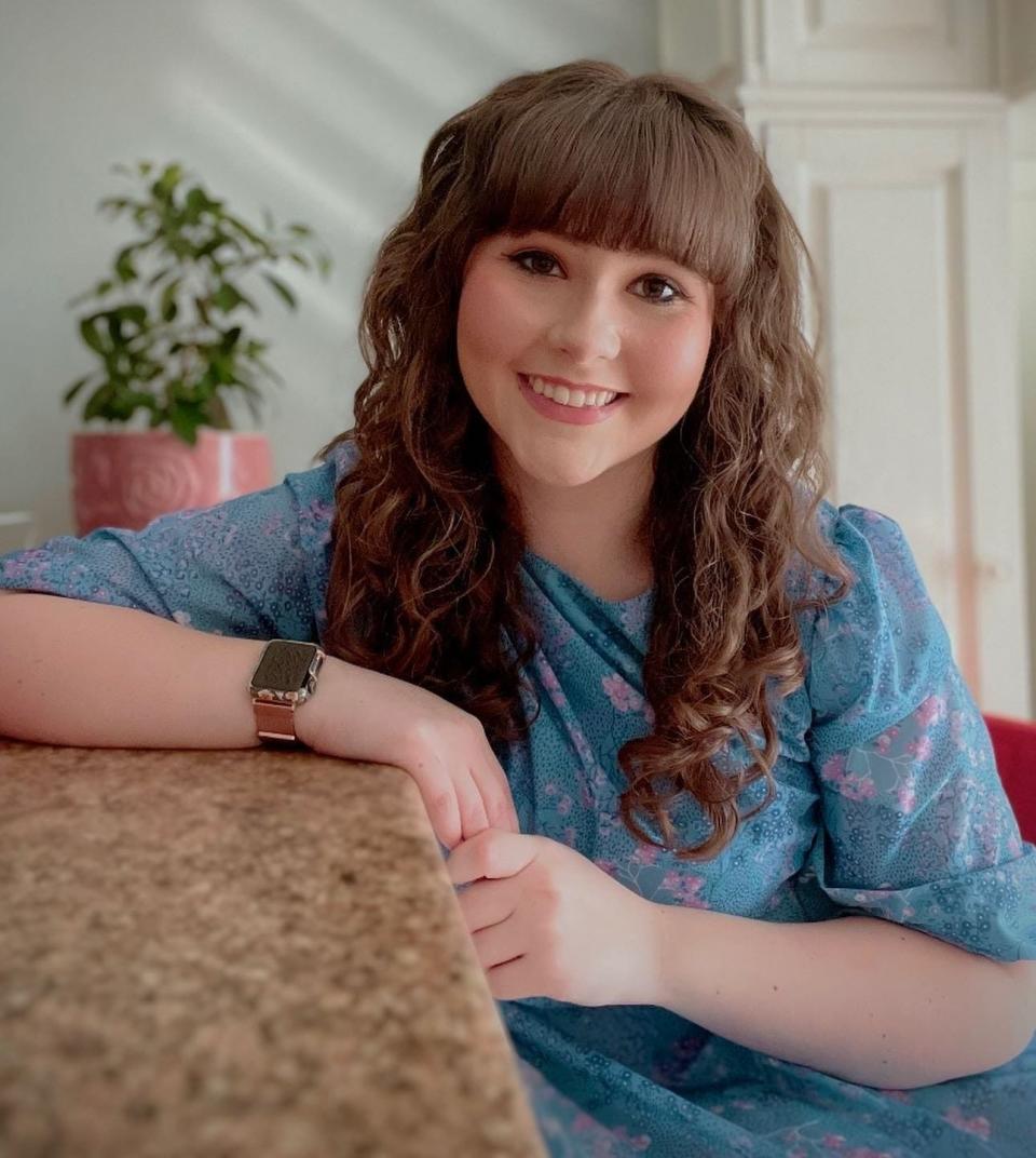 Former WATE weather anchor Tabitha Bartoe straightens her bangs but otherwise her hair is naturally curly. Bartoe says the Knoxville news station fired her after leadership made vague requests to soften her curls, which she tried, but was still told she did not meet the company's professional style policy.