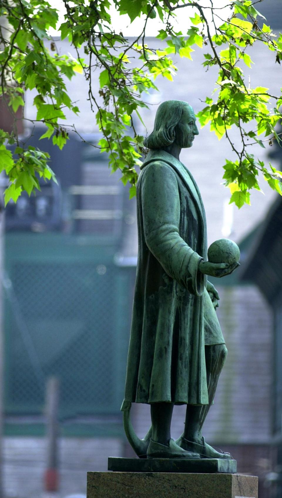 The Christopher Columbus statue has stood facing west at the intersection of Bellevue Avenue and Memorial Boulevard for nearly 70 years.