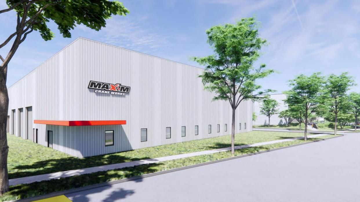 Maxim Crane Works is planning to have a 65,000-square-foot warehouse for its regional maintenance and operations headquarters in Randolph, where the former Lantana sits on Scanlon Drive.