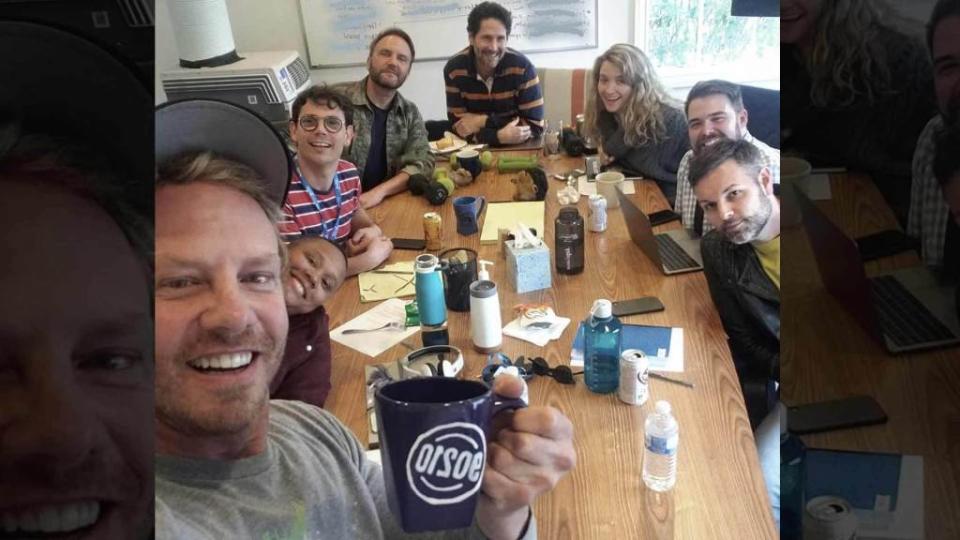 <p>The “Beverly Hills, 90210” reboot is already in motion and Ian Ziering is sharing the first pic directly from the room where the magic happens! Ziering (aka Steve Sanders) posted a shot with all the writers after a “great story meeting.” He’s holding a “90210” mug and has a giant grin on his face, indicating […]</p> <p>The post <a rel="nofollow noopener" href="https://theblast.com/ian-ziering-90210-reboot-first-pic/" target="_blank" data-ylk="slk:Ian Ziering Shows Up in ‘90210’ Writers’ Room Showing the Reboot Is Underway;elm:context_link;itc:0;sec:content-canvas" class="link ">Ian Ziering Shows Up in ‘90210’ Writers’ Room Showing the Reboot Is Underway</a> appeared first on <a rel="nofollow noopener" href="https://theblast.com" target="_blank" data-ylk="slk:The Blast;elm:context_link;itc:0;sec:content-canvas" class="link ">The Blast</a>.</p>