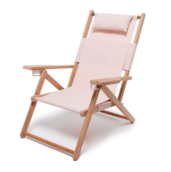 <p><a href="https://businessandpleasureco.com/products/the-tommy-chair-laurens-pink-stripe" rel="nofollow noopener" target="_blank" data-ylk="slk:Shop Now;elm:context_link;itc:0;sec:content-canvas" class="link ">Shop Now</a></p><p>The Tommy Chair</p><p>$299.00</p><p>businessandpleasureco.com</p><span class="copyright">Courtesy</span>