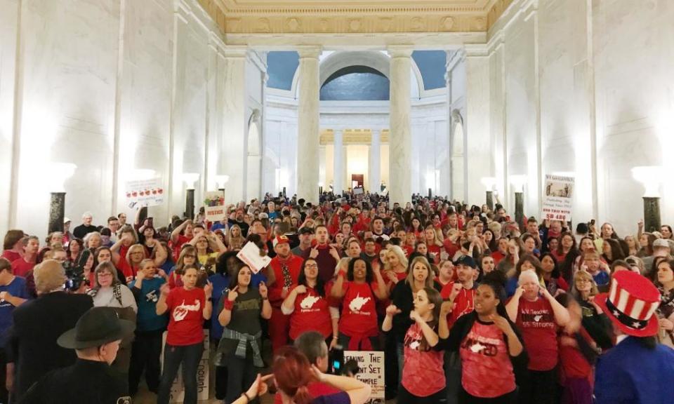 Teachers celebrate in West Virginia