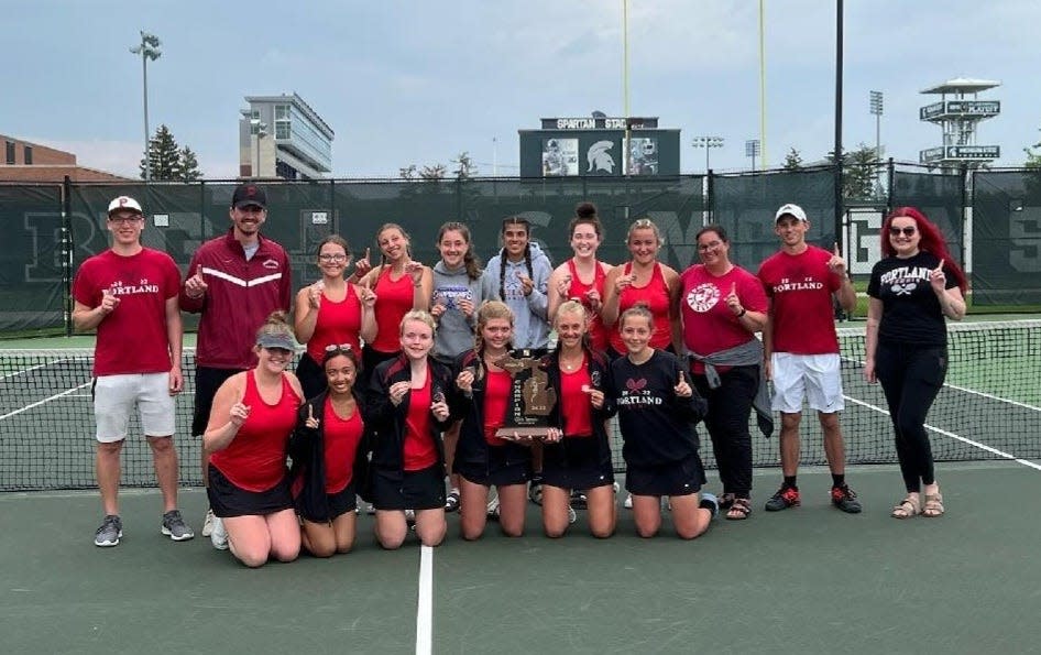 The Portland girls tennis team finished with 22 points while winning a regional championship.