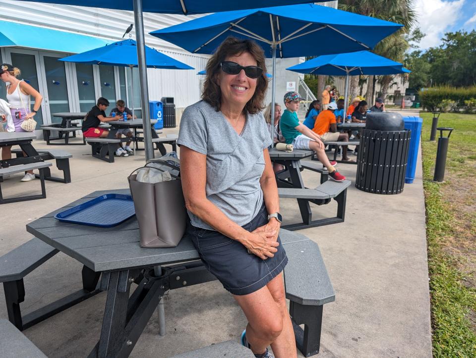 Barbara Kerrigan had come up from Hutchinson Island to witness this historic launch.