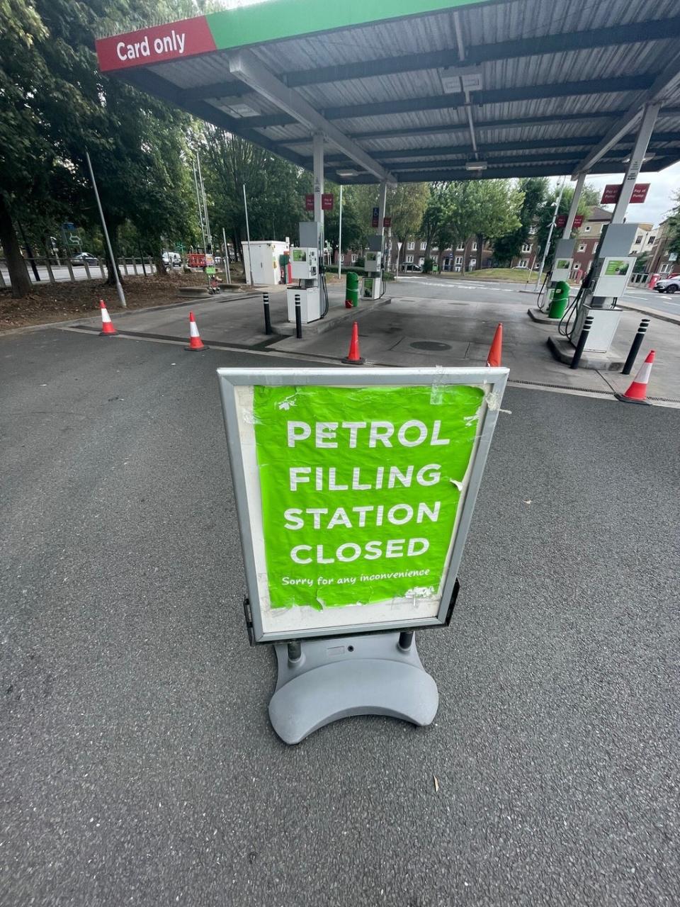 A closed Asda petrol station in Bristol (Ben Birchall/PA) (PA Wire)