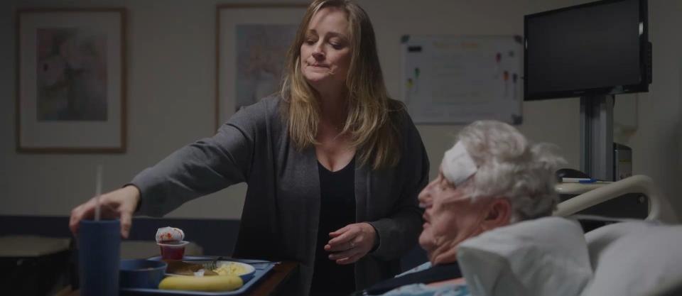 Actors Teri Polo and Patrick McDade in a scene from "Relative Control," a new film shot across Delaware.