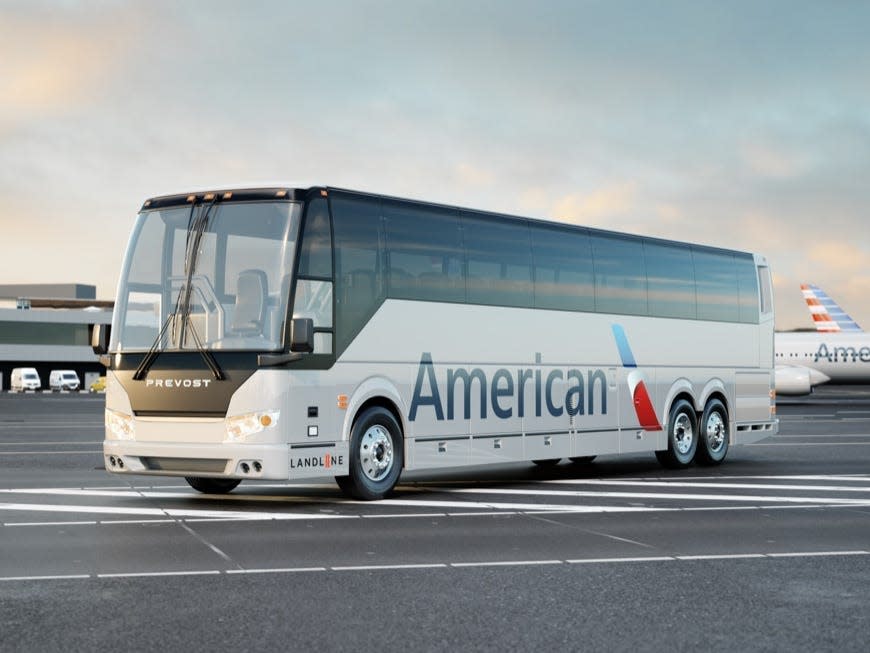 American Airlines Landline bus.
