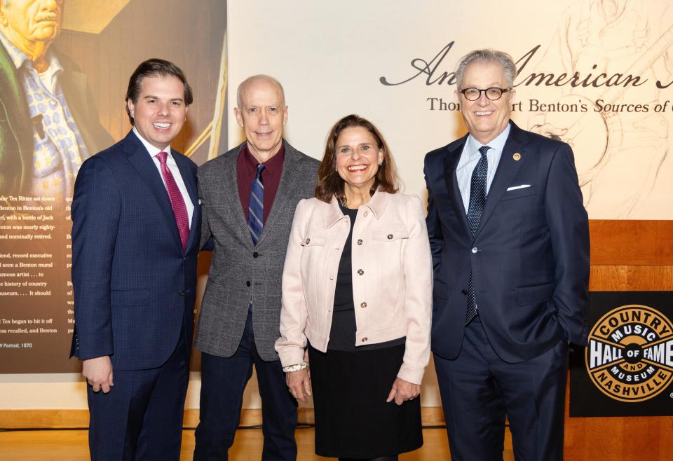 Ben Hall, vice president of development, Country Music Hall of Fame and Museum; Elek Horvath, senior registrar, Country Music Hall of Fame and Museum; Anne Pope, executive director, Tennessee Arts Commission; Kyle Young, CEO, Country Music Hall of Fame and Museum