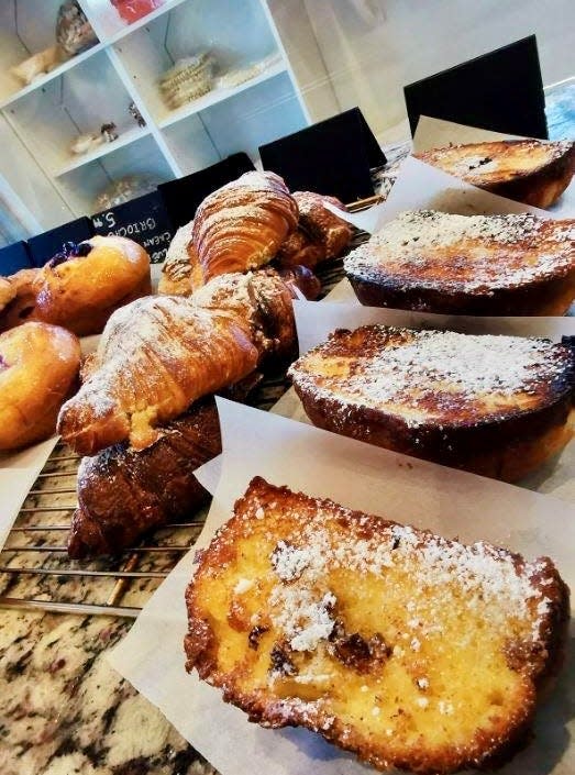 Display cases are stocked full of freshly baked bread, pastry and desserts at Pine Island Getaway Cafe.