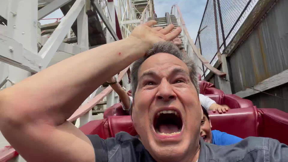 Correspondent David Pogue dares to ride the Cyclone at New York's Coney Island, the second-steepest wooden rollercoaster in the world.  / Credit: CBS News