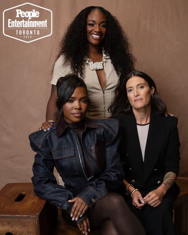 <p>Ben Trivett/Shutterstock</p> Ryan Destiny, Claressa Shields and Rachel Morrison.