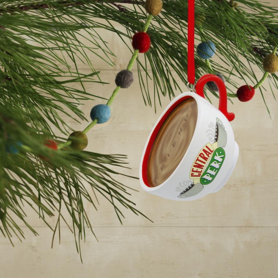 6) Hallmark Central Perk Coffee Cup Ornament