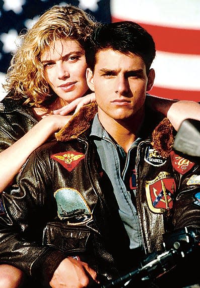 Kelly McGillis with Tom Cruise in "Top Gun"