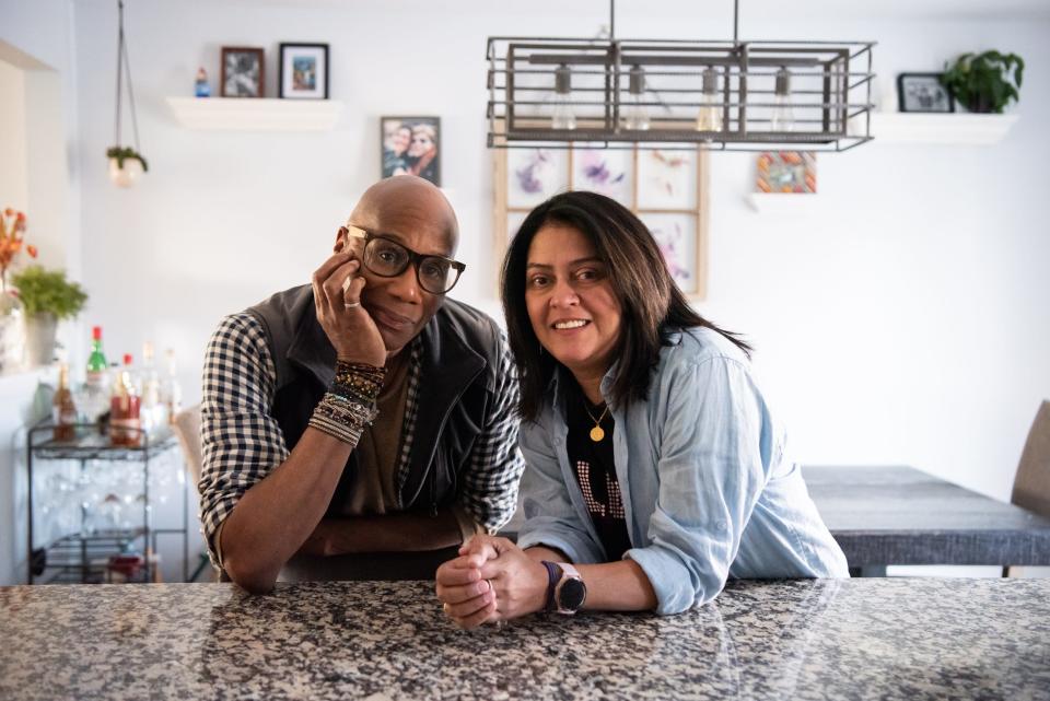 Kevin Gilmore, also known as Phoebe Manntrappe, left, and Amita Mehta, winners of last year's New Hope Celebrates Pride Pageant, look to drag as one way to help inspire and empower LGBTQ+ youth.