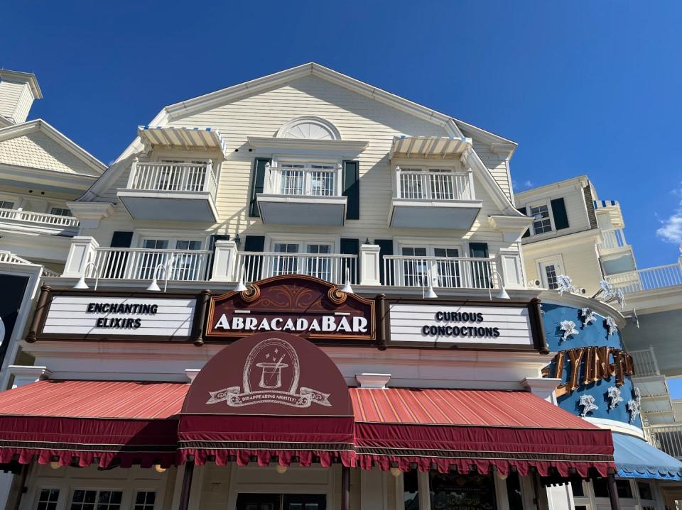 exterior of abracadabar on disney boardwalk in disney world