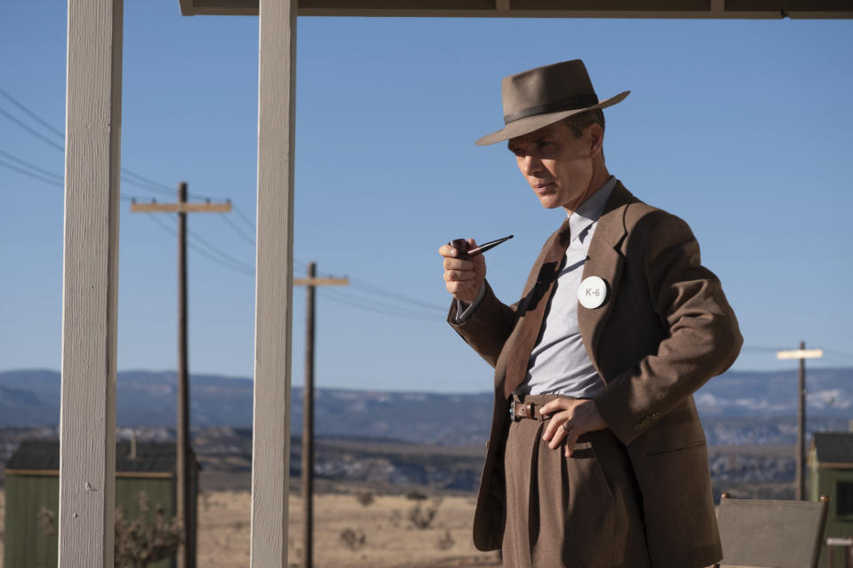 This image released by Universal Pictures shows Cillian Murphy in a scene from "Oppenheimer." (Universal Pictures via AP)